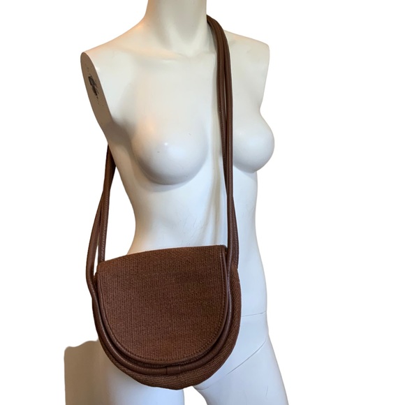 De Vecchi by Hamilton Hodge Handbags - Vintage De Vecchi By Hamilton Hodge Woman's Brown Shoulder Purse Made In Italy